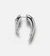 Rainbow K Horn 14kt White Gold Single Earring In Silver