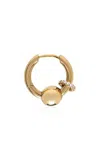 Rainbow K Nano Piercing 14k Yellow Gold Diamond Single Earring