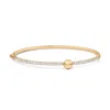 Rainbow K Pavé Ball Bangle Bracelet In 14k Gold And Diamonds