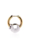 Rainbow K Piercing 14k Gold Diamond Single Earring