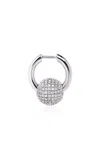 Rainbow K Piercing 14k White Gold Diamond Single Earring