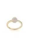 Rainbow K Piercing 14k Yellow Gold Diamond Ring