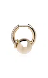 Rainbow K Piercing Large 14k Yellow Gold Diamond Single Earring In Gold