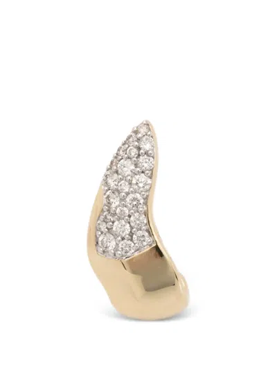 Rainbow K Shark-tooth Diamond Earring In Gold