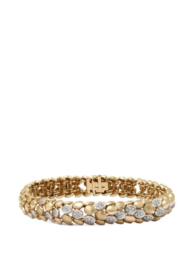 Rainbow K Small Blossom Diamond Bracelet In Gold