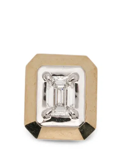 Rainbow K Stud Diamond Earring In Gold