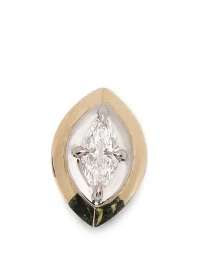 Rainbow K Stud Diamond Earring In Gold
