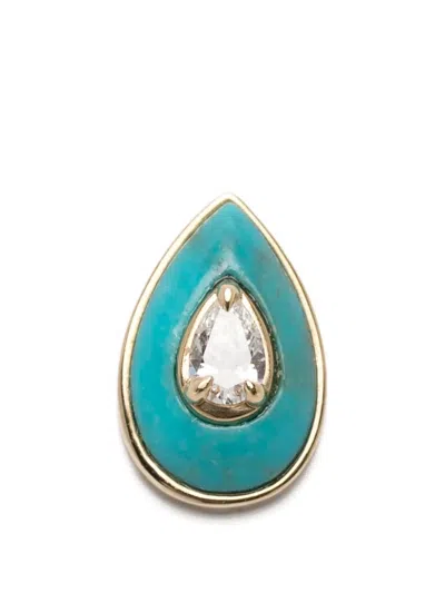 Rainbow K Turquoise Diamond Earring In Blue