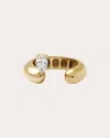 Rainbow K Women's Tube 18k Gold Diamond Ring
