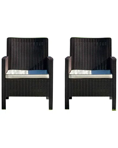 Rainbow Outdoor Nova Set Of 2 Lounge Chairs W/cushion