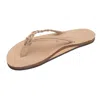 Rainbow Sandals Women's Flirty Braidy Double Layer Leather Sandal In Sierra Brown In Multi
