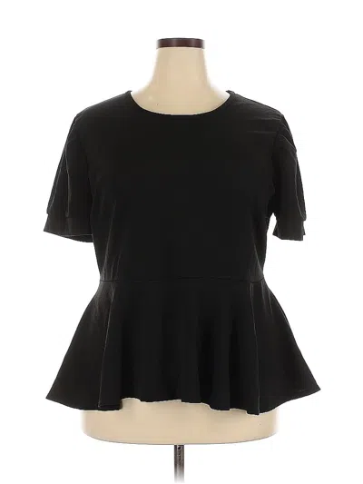 Pre-owned Rainbow Short Sleeve Top Black Sweetheart Neckline Tops