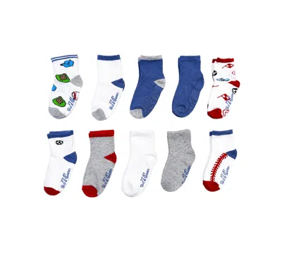 Rainbow Sugar Babies' Biz & Bean Toddler Boys' And Girls' 2t-4t Grippers Socks, 10-pack In Multi