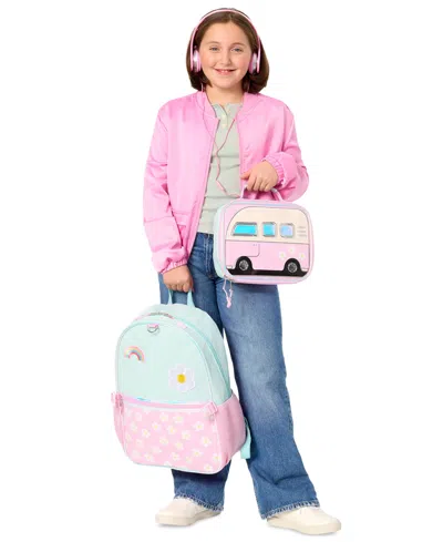 Rainbow Sugar Kids' Girls' Camper Van Backpack And Headphone, 2-piece Set In Multi