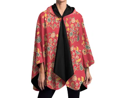 Raincaper Reversible Fine Art Rain Cape In Red