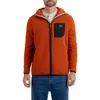 Rainforest Alpine Texture Fleece Hoodie In Orange