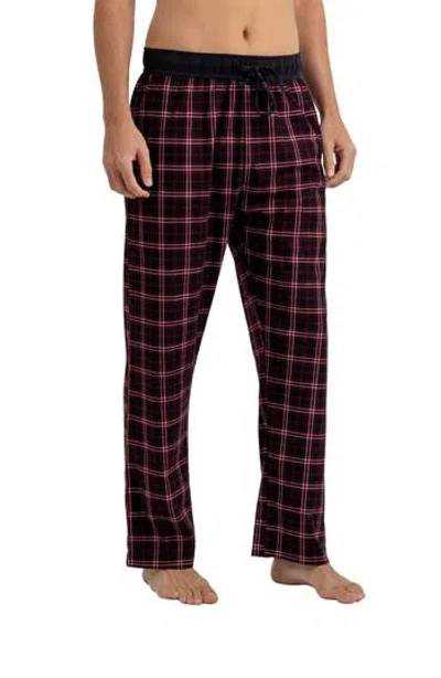 Rainforest Brushed Plaid Flannel Lounge Pants In Black