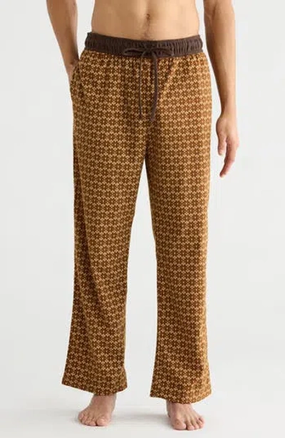 Rainforest Brushed Plaid Flannel Lounge Pants In Brown