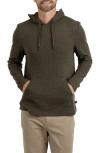 Rainforest Cabin Waffle Knit Hoodie In Green