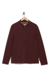 Rainforest Catalina Hills Stripe Quarter Zip Pullover In Burgundy