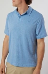 Rainforest Dockside Solid Performance Polo In Steel Blue