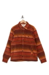 Rainforest Edgewood Plaid Bonded Fleece & Faux Shearling Jacket In Brown