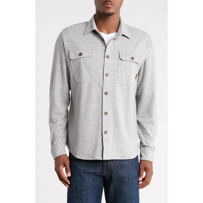 Rainforest Fahnestock Knit Button-up Shirt In Gray