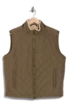 Rainforest Faux Shearling Lined Quilted Vest In Brown