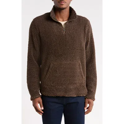 Rainforest Fleece Quarter Zip Pullover In Brown