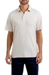 Rainforest Heathered Jersey Polo In Oatmeal