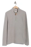 Rainforest Heritage Lux Waffle Knit Quarter Zip Pullover In Gray