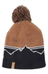 Rainforest Mountain Stripe Pom Beanie