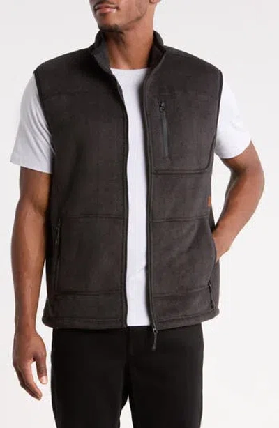 Rainforest Mountaineer Fleece Vest In Caviar/ Olive Night Chevron