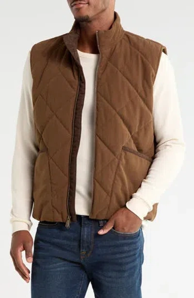 Rainforest Quilted Corduroy Vest In Espresso
