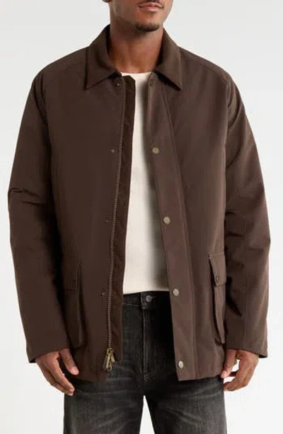 Rainforest Relaxed Fit Field Coat In Chocolate