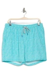 Rainforest School Of Fish Swim Trunks In Turquiose