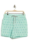 Rainforest Sea Turtles Seersucker Swim Trunks In Green