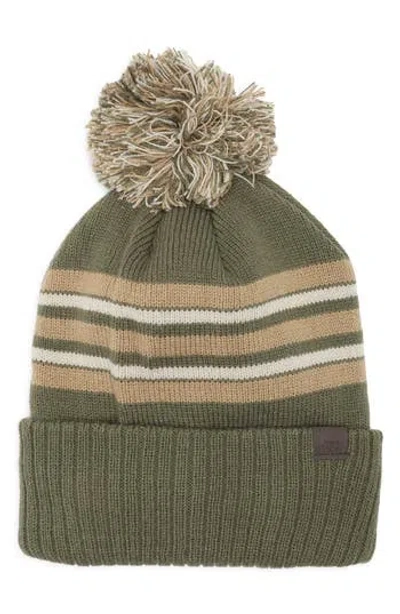 Rainforest Stripe Pom Pom Beanie