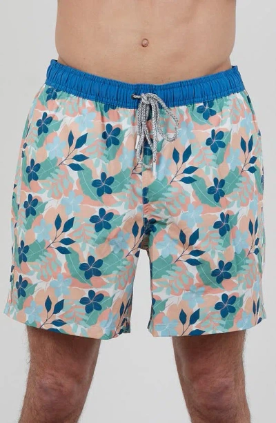 Rainforest Tropical Floral Swim Trunks In Multi