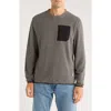 Rainforest Vault Chevron Crewneck Pullover In Gray