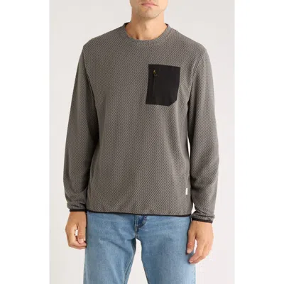 Rainforest Vault Chevron Crewneck Pullover In Gray