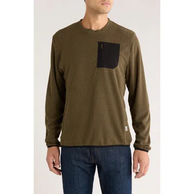 Rainforest Vault Chevron Crewneck Pullover In Green