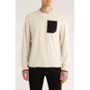 Rainforest Vault Chevron Crewneck Pullover In Neutral