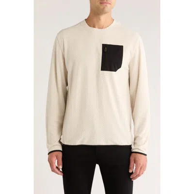 Rainforest Vault Chevron Crewneck Pullover In Neutral