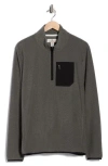 Rainforest Vault Chevron Knit 1/4 Zip Pullover In Gray