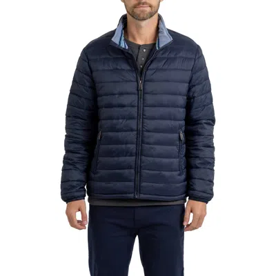 Rainforest Water Resistant Quilted Jacket In Navy Big Sky