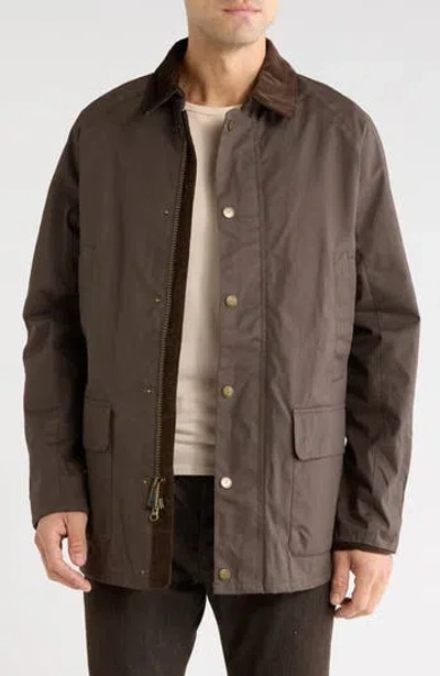 Rainforest Wax Coated Field Coat In Gray