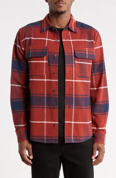 Rainforest Woodhaven Plaid Flannel Shirt In Red