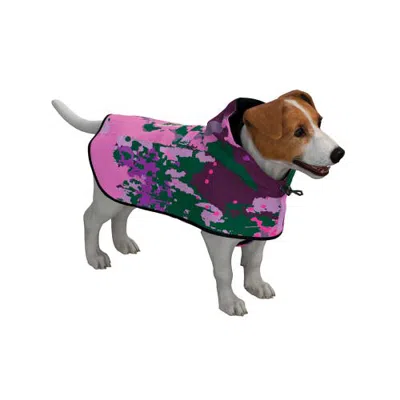 Rainkiss Dog Rain Poncho Digi Spring In Pink