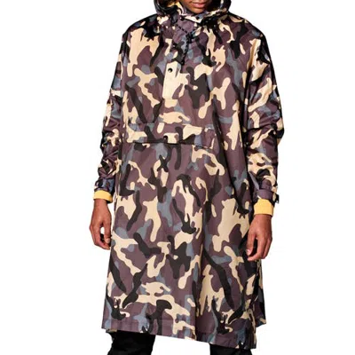 Rainkiss Foldable Rain Poncho In Brown